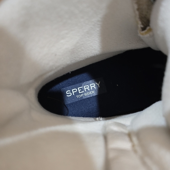 Sperry Top sider Saltwater Women duck boots Nylon Quilt Ivory Sz 9 - Picture 7 of 8